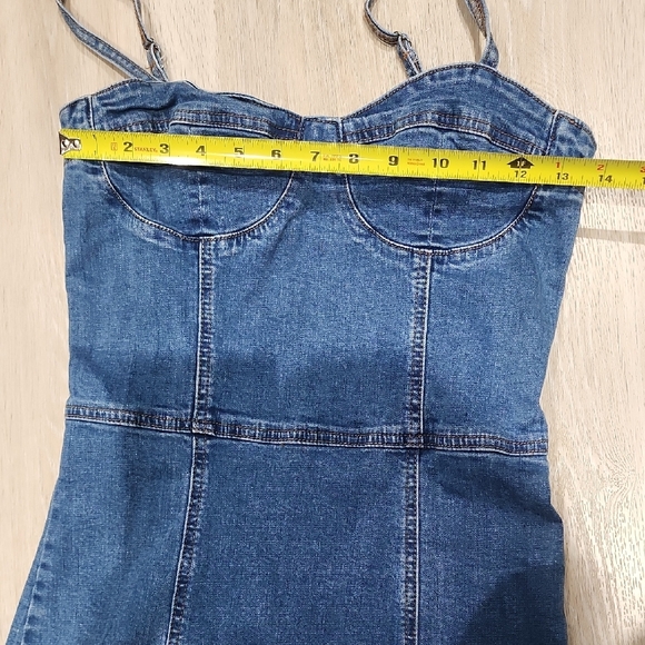 PacSun Blue Denim Bustier Midi Dress - Picture 5 of 8